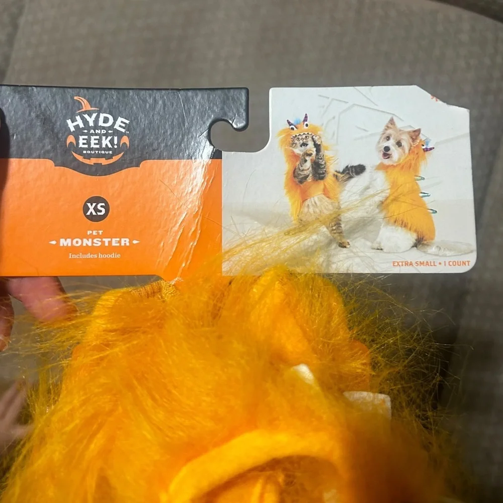 NWT Halloween Monster Hoodie Dog and Cat Costume - Hyde and EEK! size XS